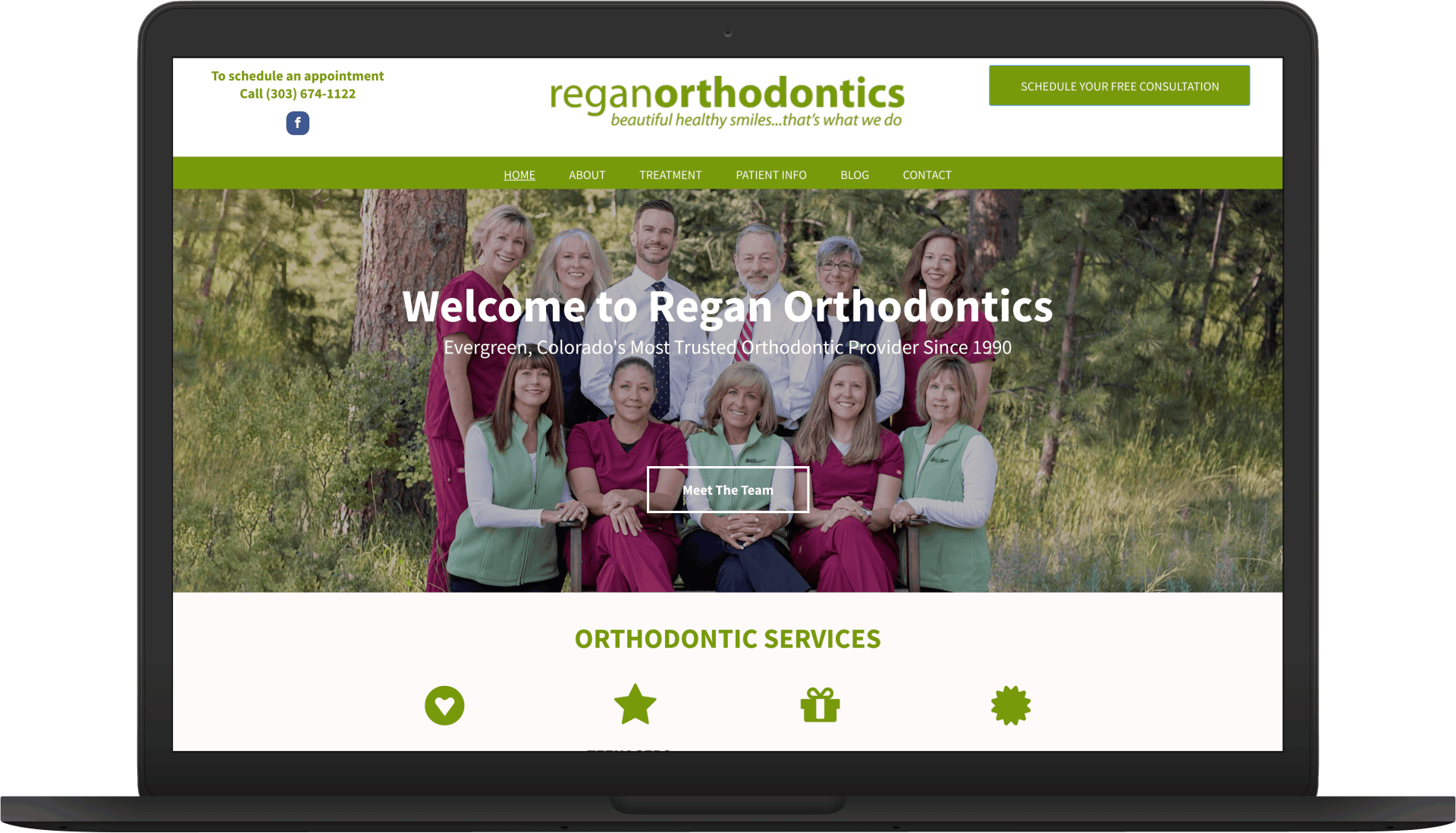 Regan Orthodontics website