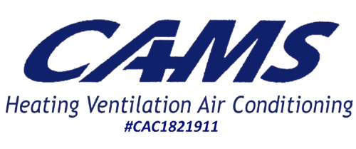 A logo for cams heating ventilation air conditioning