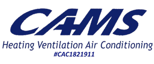 A logo for cams heating ventilation air conditioning