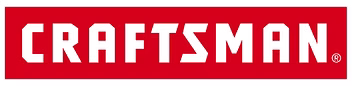 Craftsman logo in white on a red background