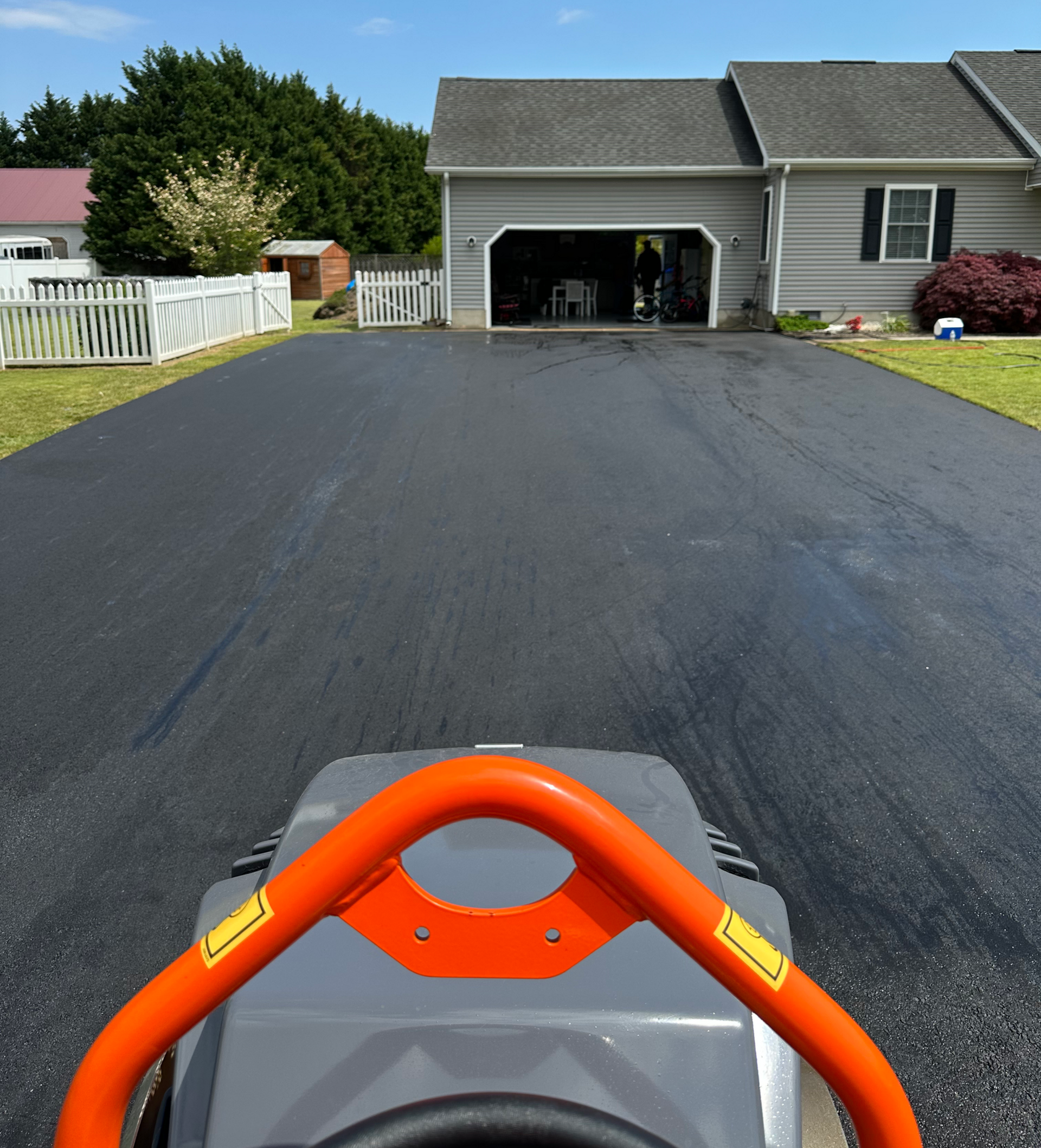 Worker Repair Road — Middletown, DE — Baker & Sons Paving