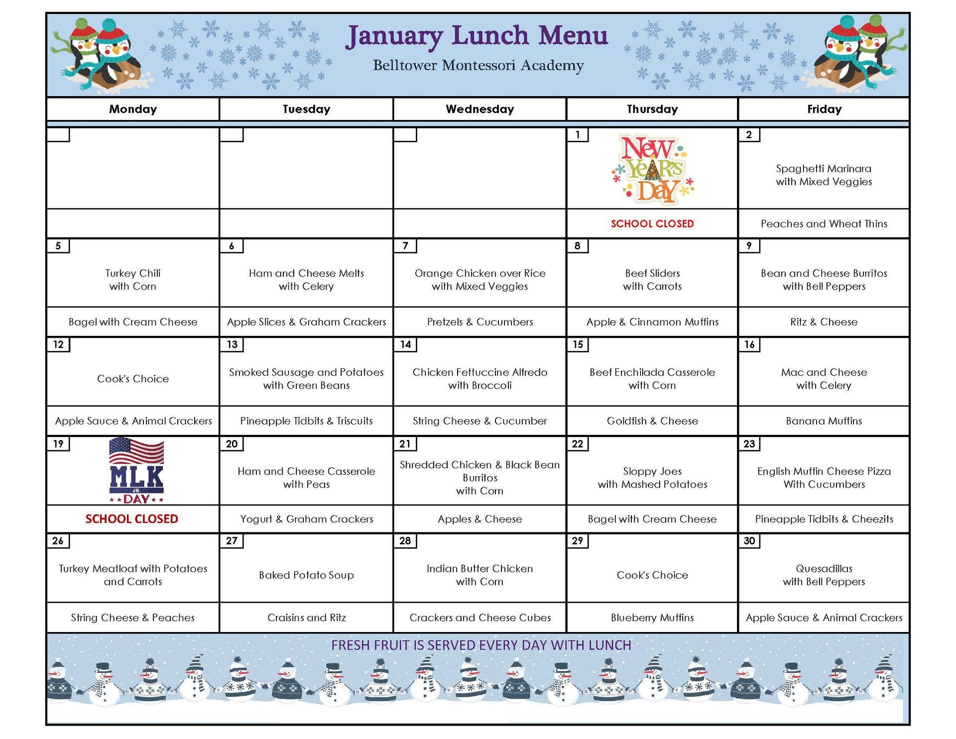 Lunch Program June