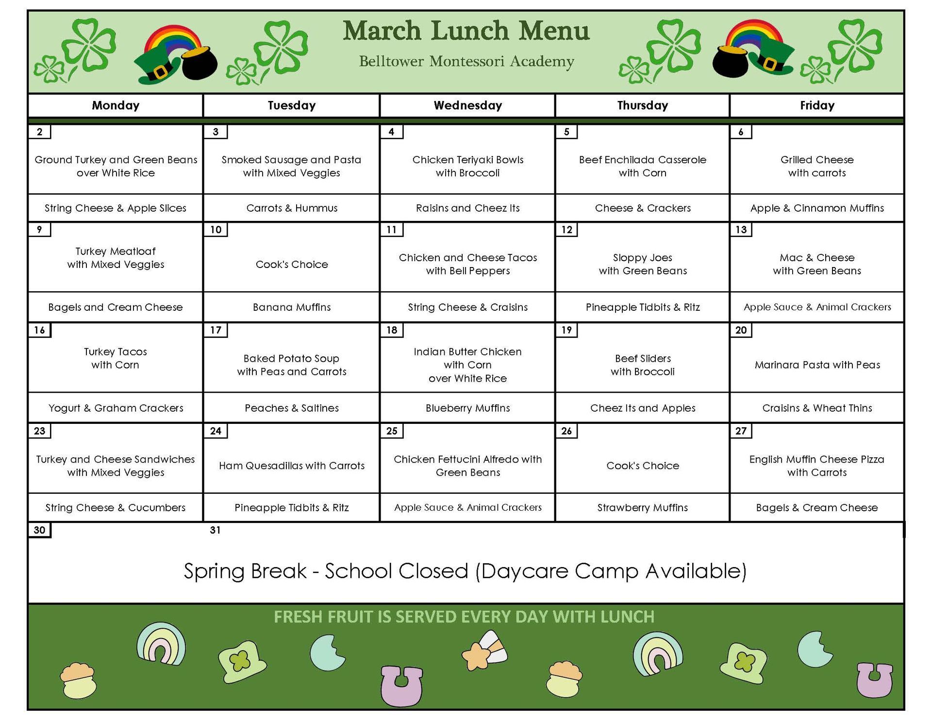 Lunch Program June