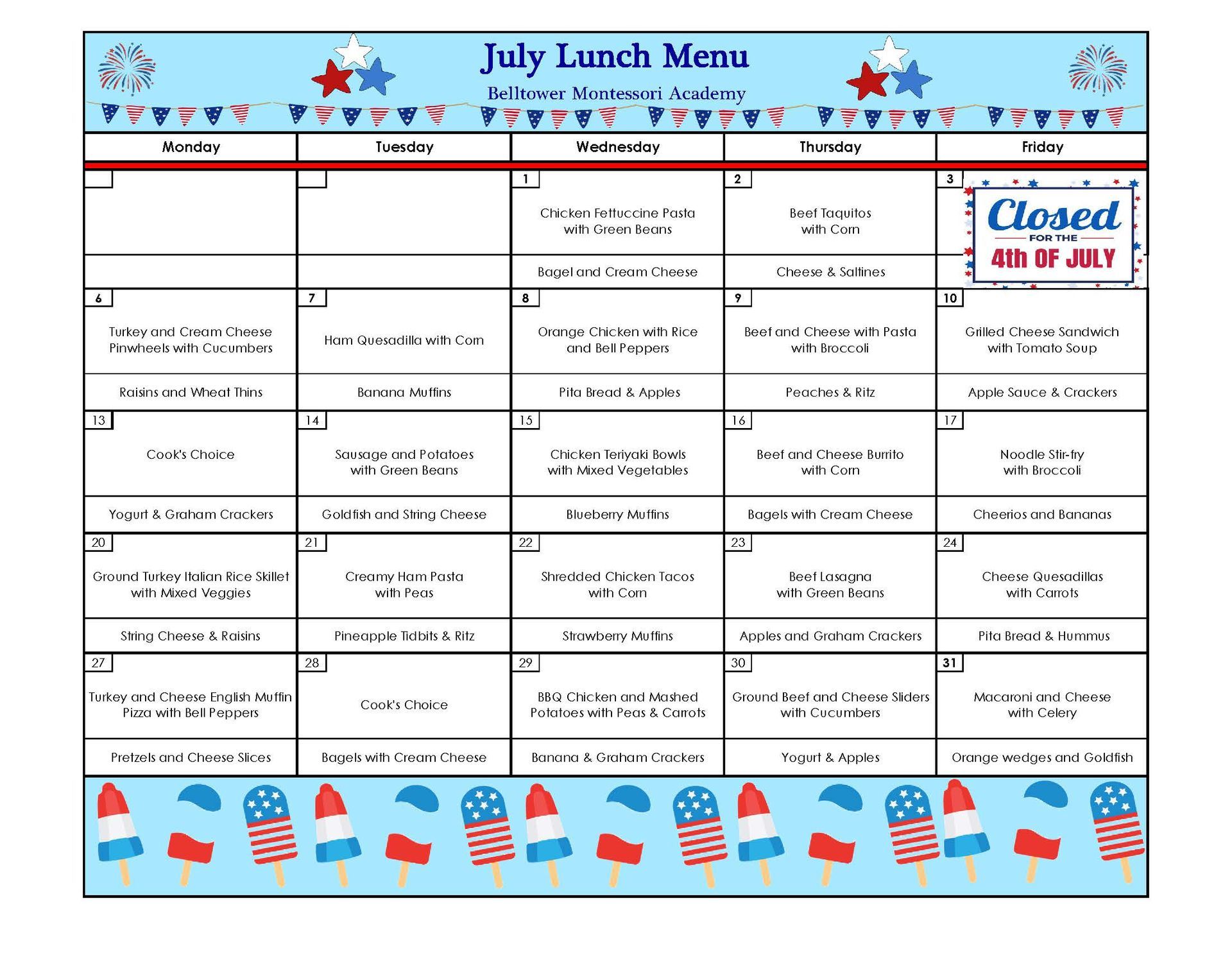 Lunch Program June