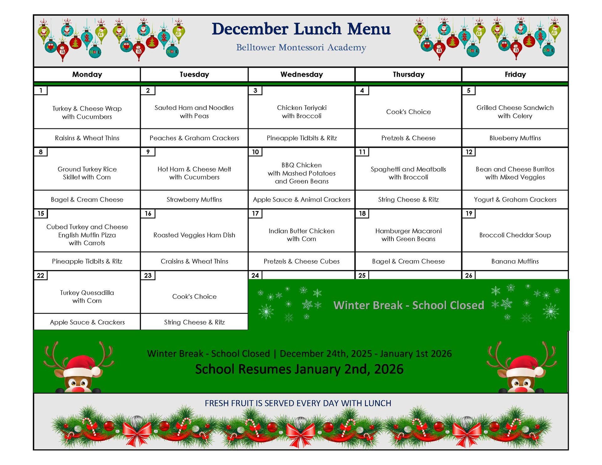 Lunch Program June