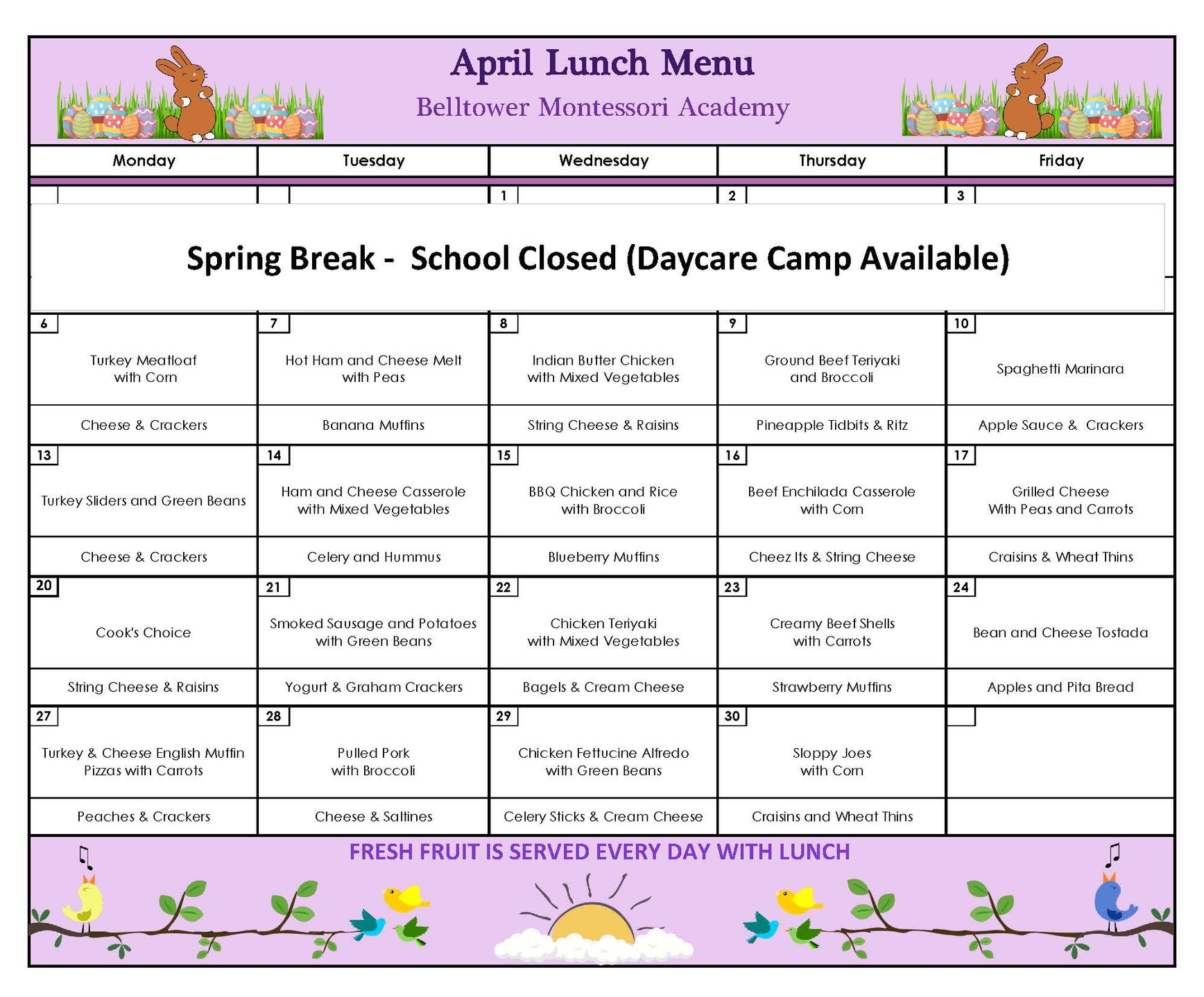 Lunch Program June