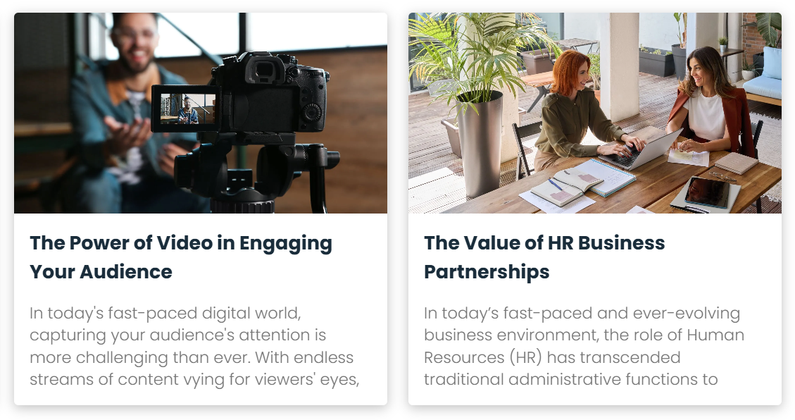 The power of video in engaging your audience and the value of hr business partnerships