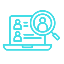 A line drawing of a person 's head with a gear in it.