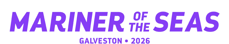 Mariner of the Seas cruise ship logo in purple, with 