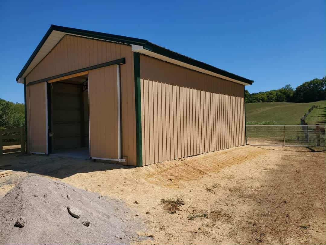 Barn construction framing project
