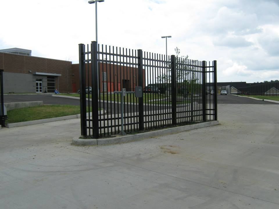 Government building security fence installation