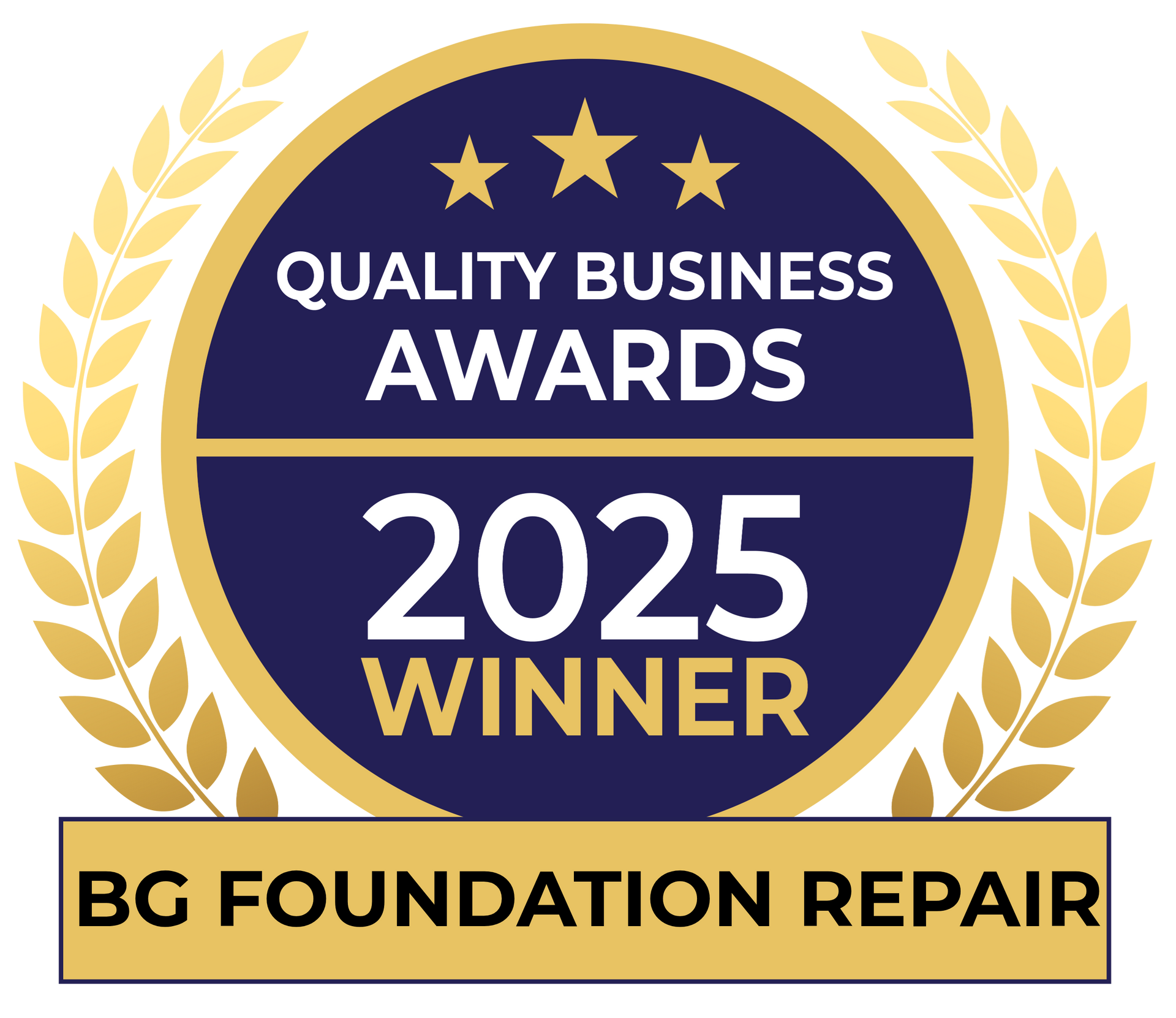 BG Foundation Repair Quality Business Award Winner 2025
