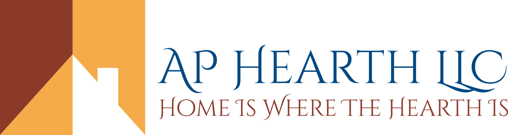 The logo for ap hearth llc home is where the hearth is