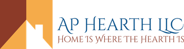 The logo for ap hearth llc home is where the hearth is