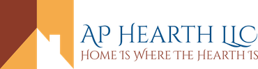 The logo for ap hearth llc home is where the hearth is