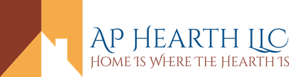 The logo for ap hearth llc home is where the hearth is