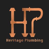 Heritage Plumbing Prescott Logo Dark and Gold