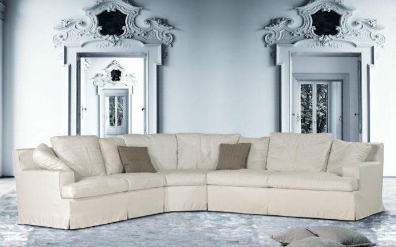 divano angolare bianco