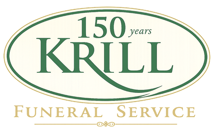 A logo for krill funeral service serving williams country and surrounding area for 150 years