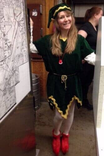 Woman Dressed as Christmas Elf — Countryside, IL — Ledo’s Pizza