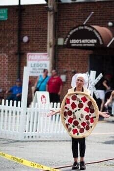 Woman Dressed as Pizza — Countryside, IL — Ledo’s Pizza