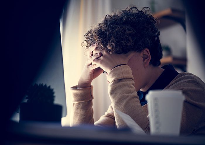 fatigued person
