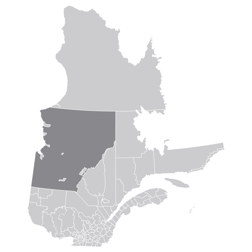 Une carte de la province canadienne du Québec