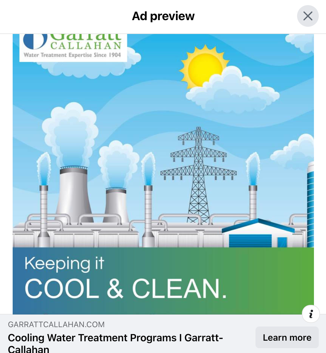 An ad for garratt callahan water treatment programs