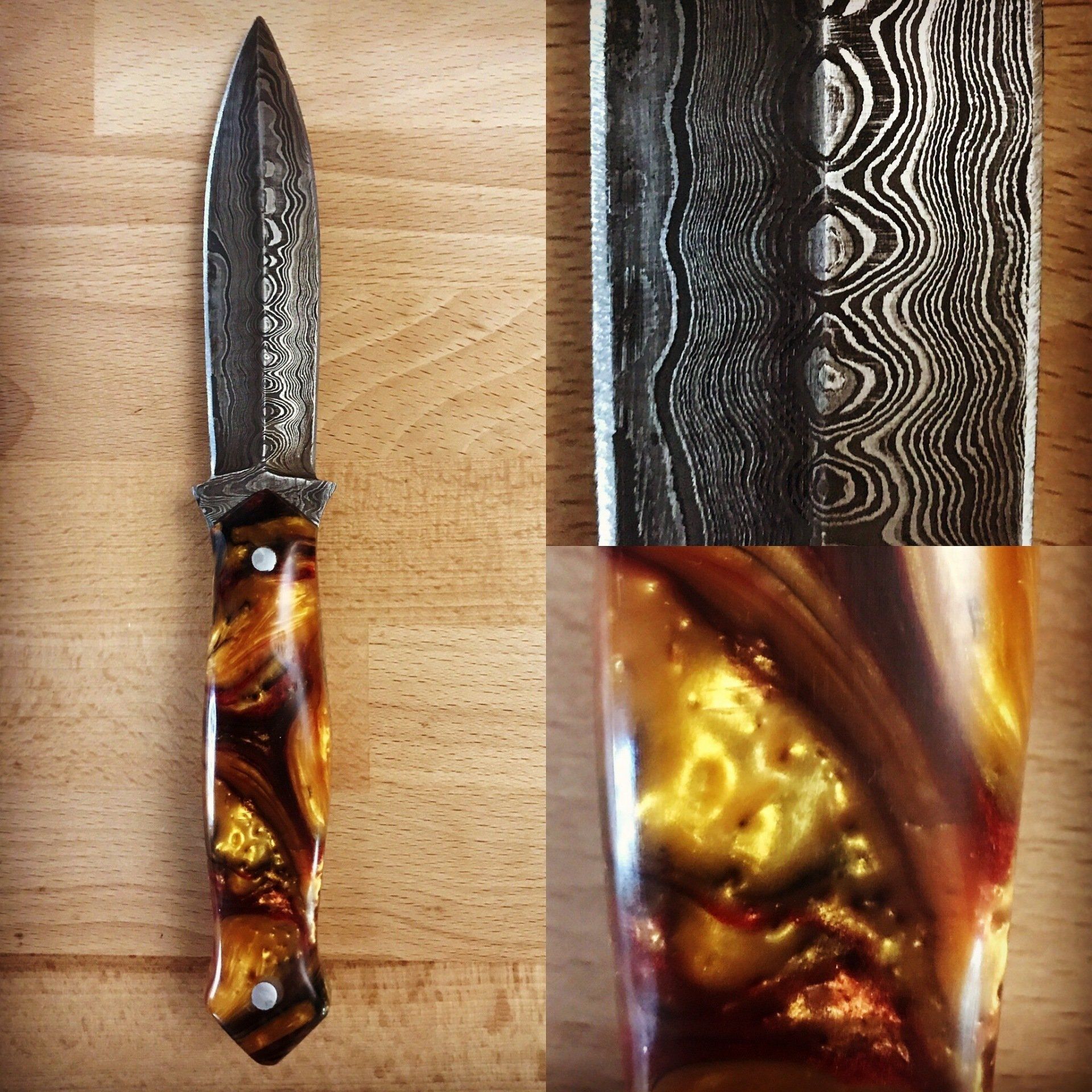 Damascus steel knife