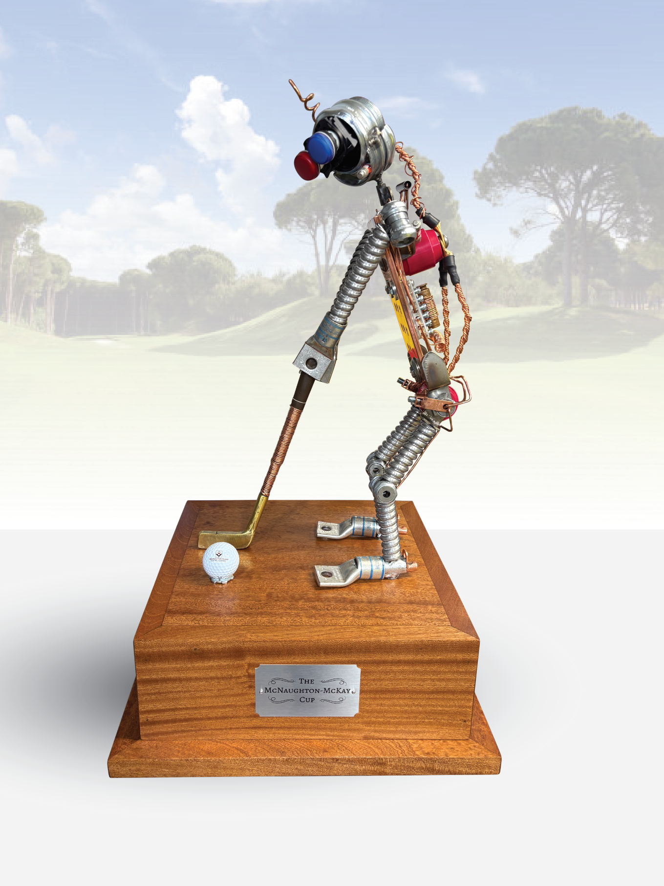 A garden with a labyrinth in the middle of it and trees in the background.