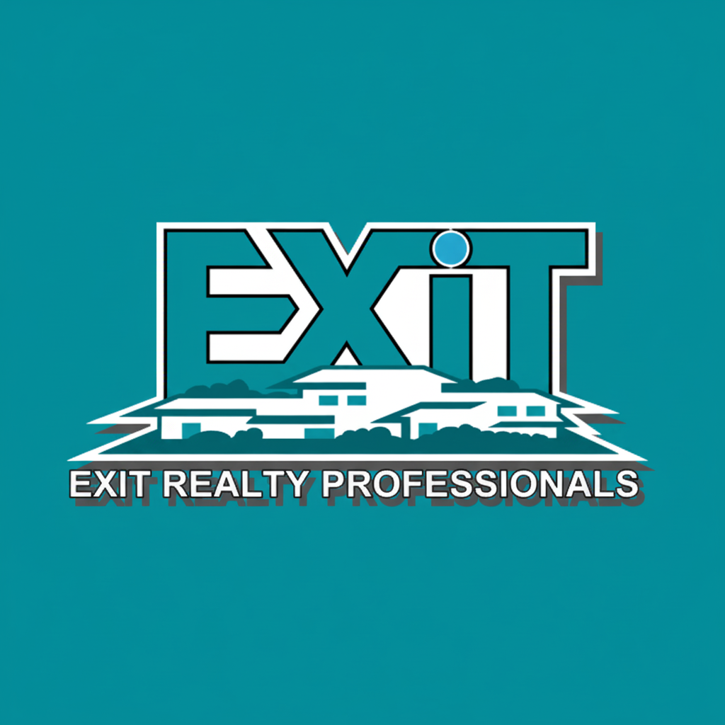 Logo for Exit Realty Professionals: teal background, white text