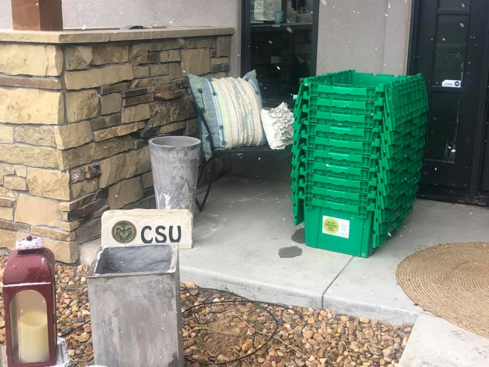 Green Boxes in Front of House — Fort Collins, CO — Rocky Mountain Box Co