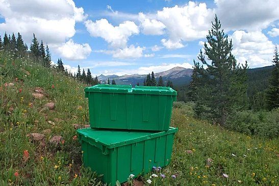 Green Boxes on Mountain — Fort Collins, CO — Rocky Mountain Box Co