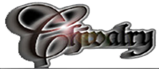 A logo for a R&B artist called Chivalry with a white background