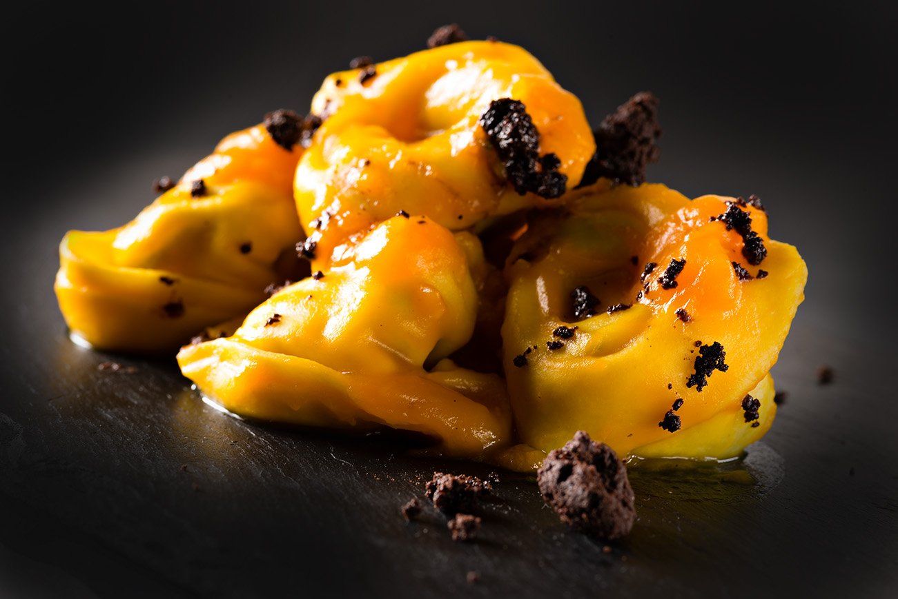 tortellini with black truffle