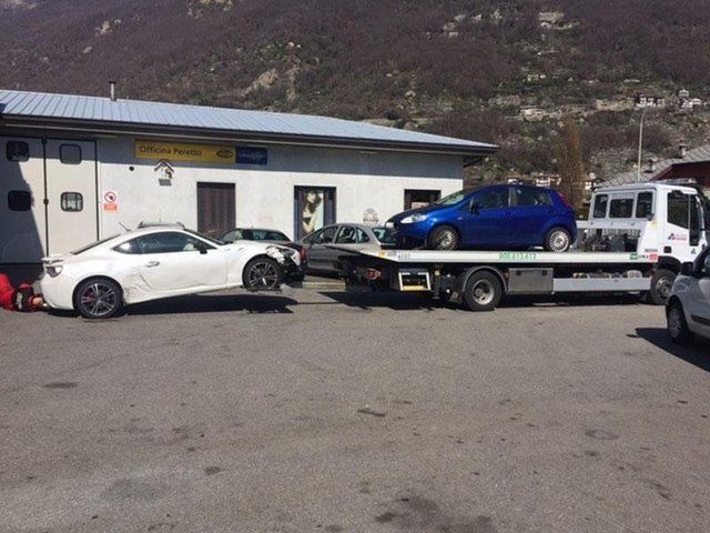 auto portata in autofficina