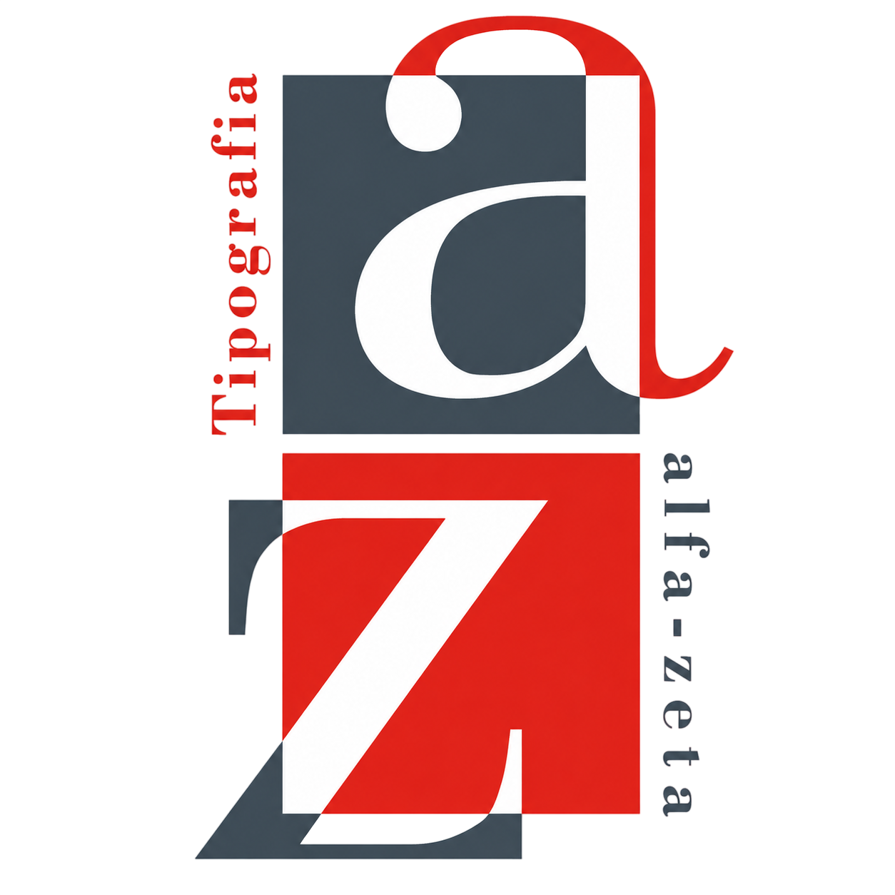 Logo tipografico “Afa-zuela” con lettere stilizzate rosse, grigie e bianche su sfondo bianco.