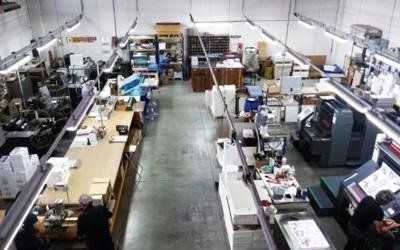 Vista della tipografia a Prato