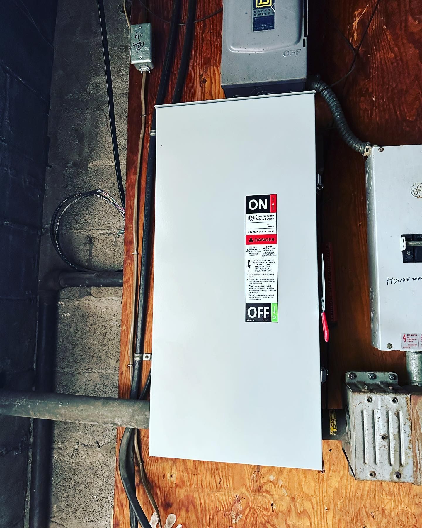 Electrical panel with 