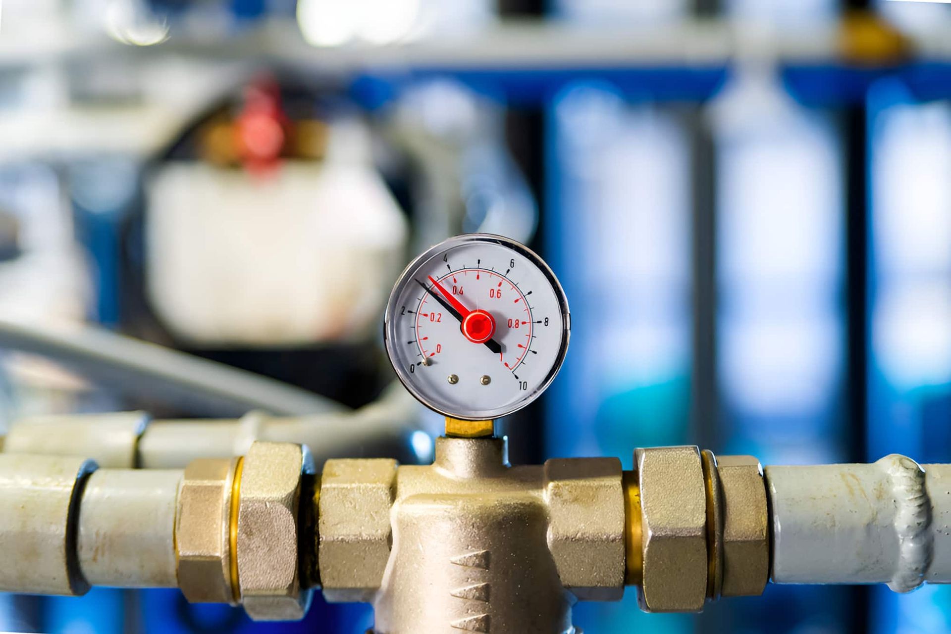 A Close Up Of A Pressure Gauge On A Pipe — Gillen Plumbing In Ciccone, NT