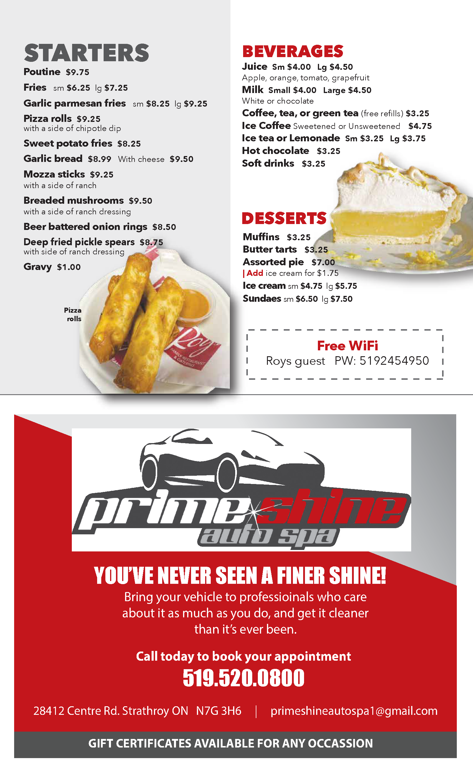 Lunch Menu