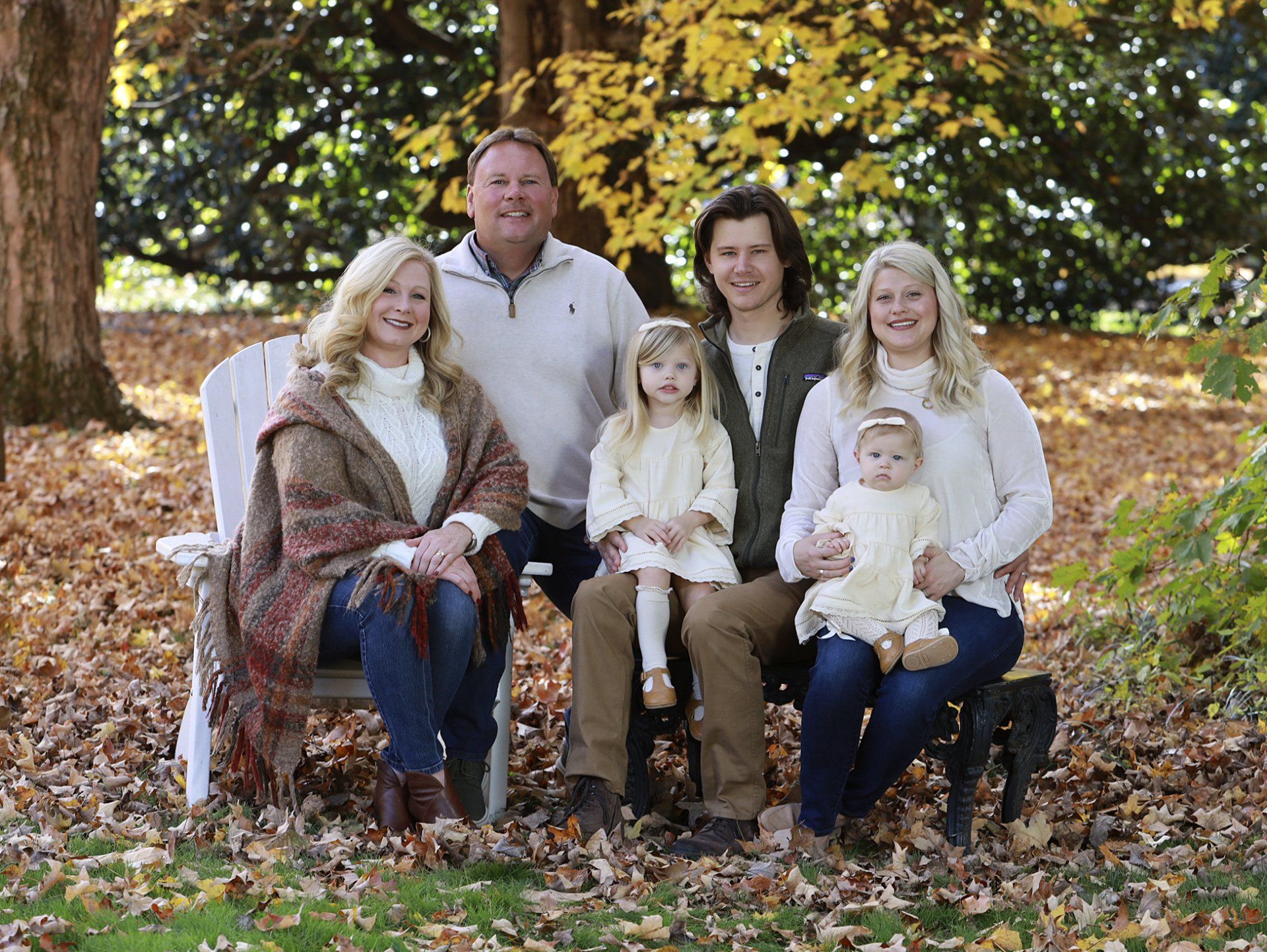 Outdoor family portrait in the Fall