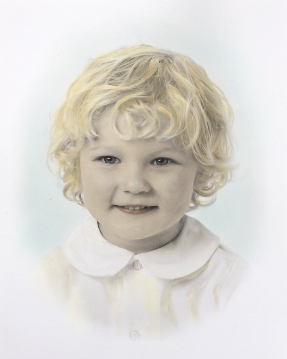 Hand-colored photography of child in Nashville