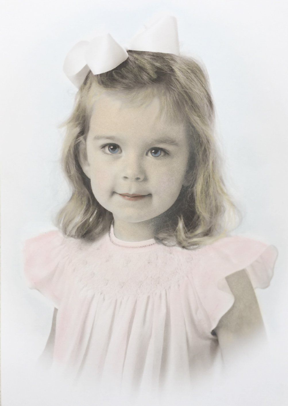 Hand-tinted photo of girl