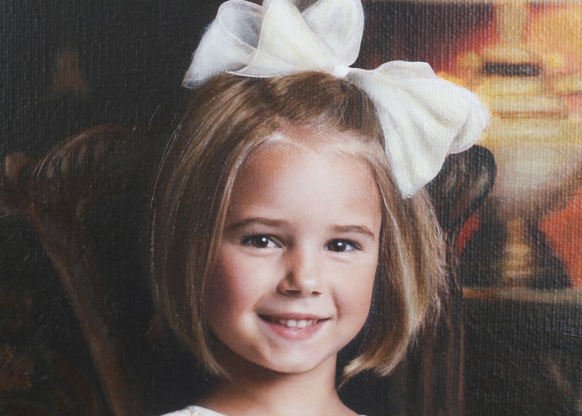 Cute oil painting of child