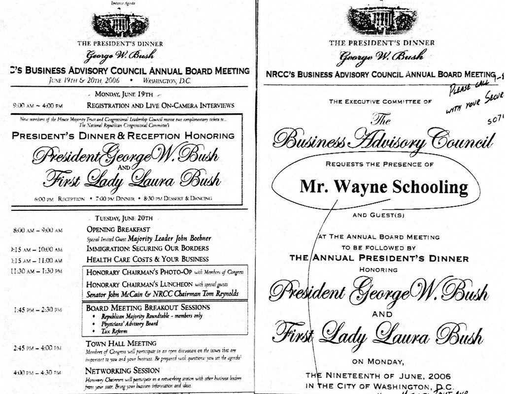 A black and white photo of a flyer for mr. wayne schooling
