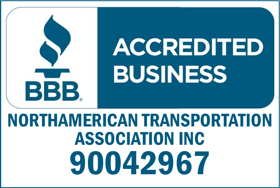 The bbb logo is accredited by the north american transportation association inc.