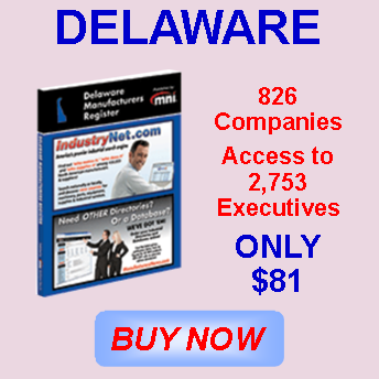 An advertisement for delaware 826 companies access to 2,753 executives