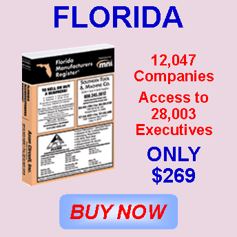 An advertisement for florida access to 28,003 executives