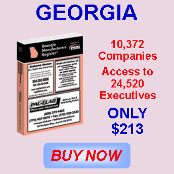 An advertisement for georgia companies access to 24,520 executives
